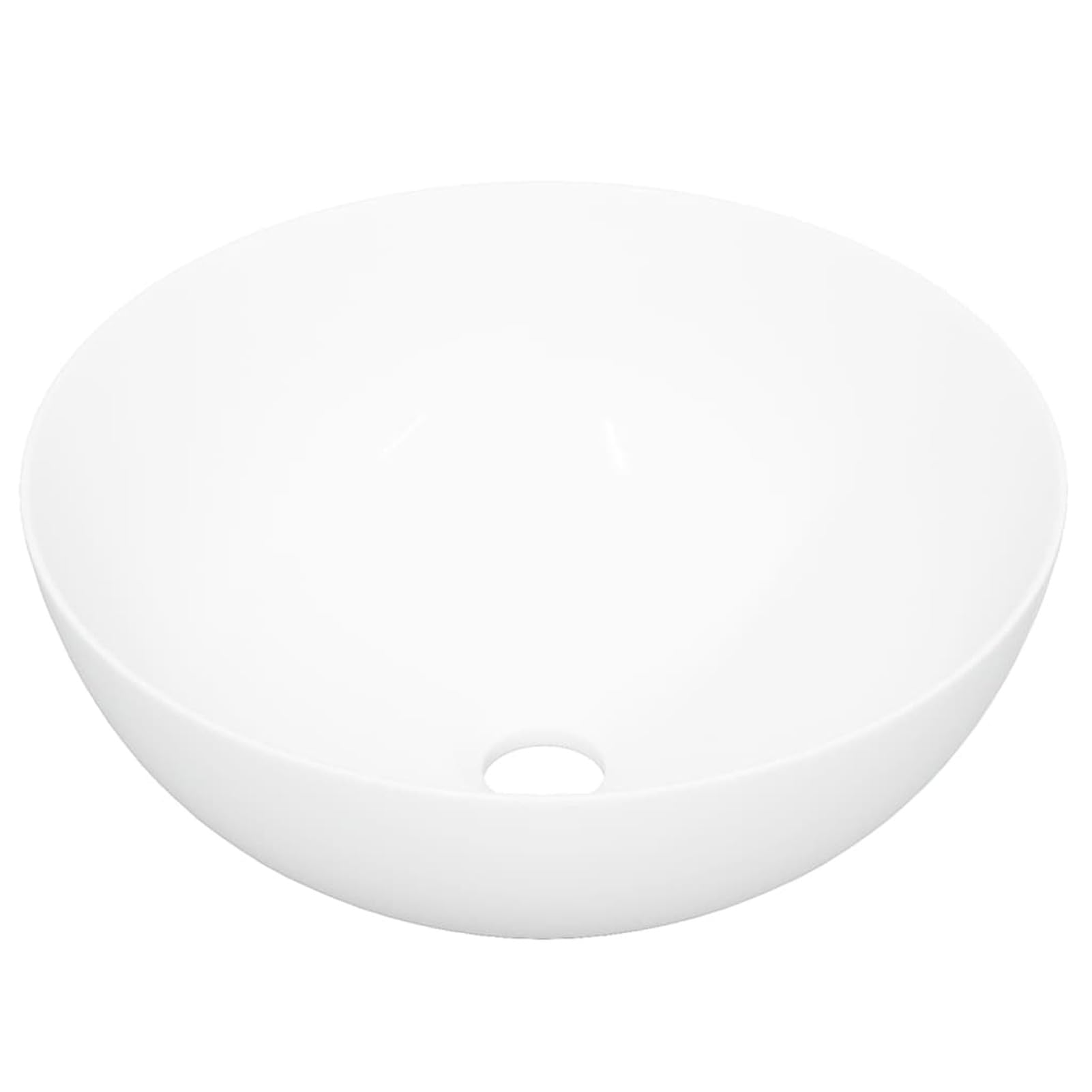 ShGaxin Lavabo Redondo de cerámica Blanco 36x15 cm, Fregadero, Lavabo Baño, Lavamanos Baño, Lavatorio Casa De Banho, Mueble Lavabo sobre Encimera