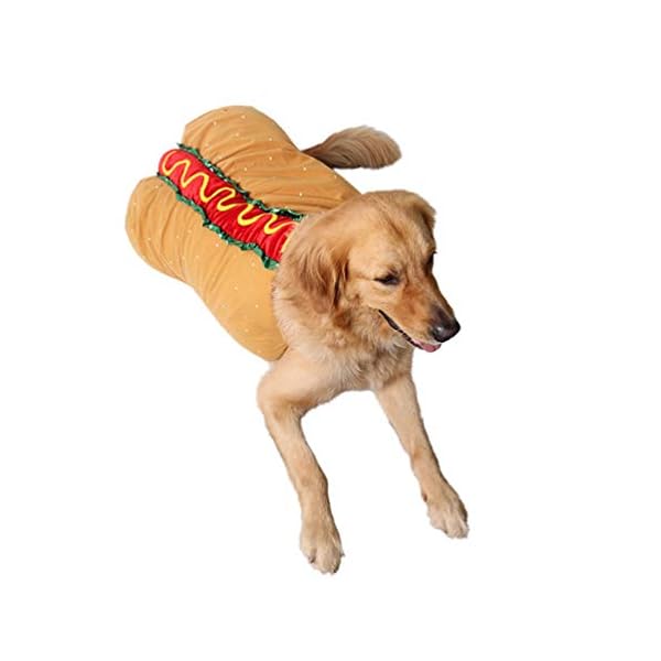 Baluue hot dog costume- pet warm costume, funny pet dog cat clothes for halloween christmas dress up - image 6