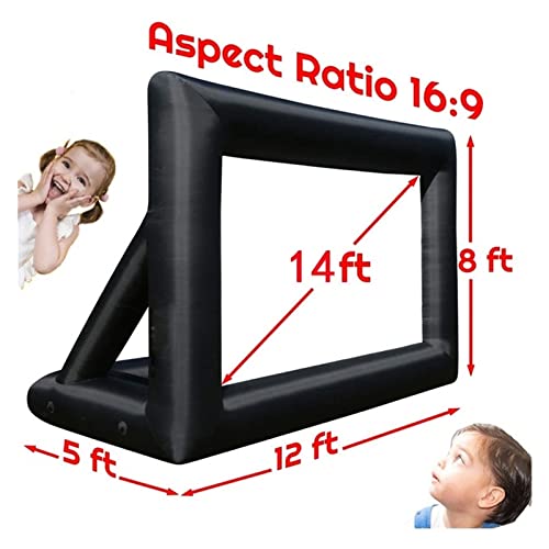 Pantalla de proyector portátil inflable 14 ft para exterior miniatura 6