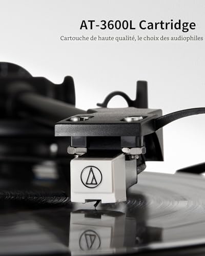 ANGELS HORN Platine Vinyle Bluetooth, Tourne-Disque Vintage avec Enceintes – vue 5