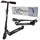 JD BUG MS-201AB キックボード 子供 (フット ブレーキ/ハンド ブレーキ付き / 2輪 / 折りたたみ / 4インチ タイヤ/スポンジ グリップ / メーカー保証1年) 頑丈 軽量 コンパクト 小学生 プレゼント (ブラック)