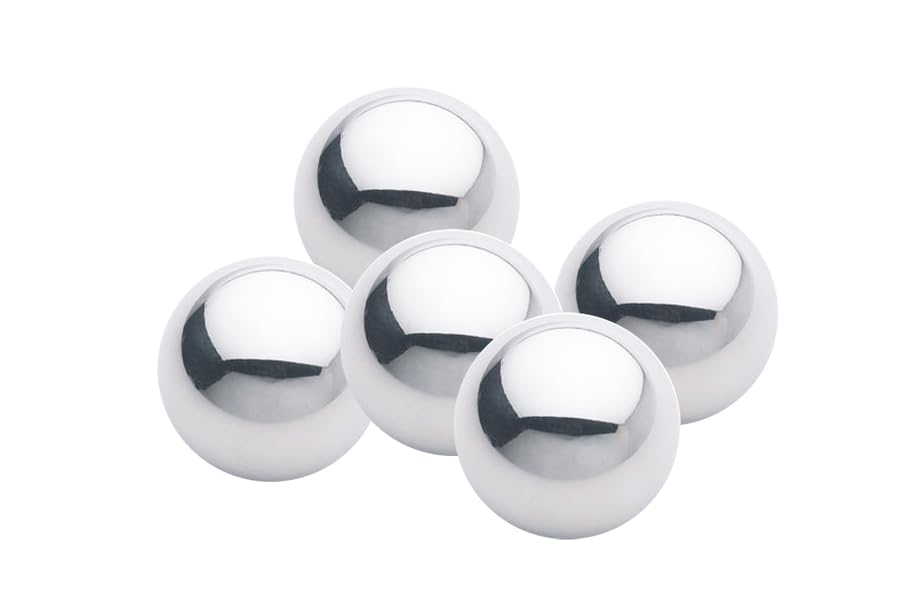 5x Stahlkugeln Eisenkugeln Metallkugeln Ø 5,5mm für Paintball, Rund, Silber