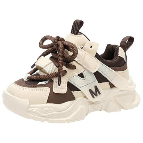 IWIHMIV Toddler Boys Tennis Shoes Kids Slip On Shoes Girls Sneakers Kids Lightweight Lace Up Running Casual Walking Shoes