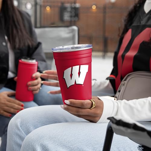 Image of Logo Brands NCAA 22 oz Stainless Steel Tailgate Cup -Double Wall Vacuum-Sealed Durable For Hot & Cold Drinks, Perfect for Gameday & Tailgating