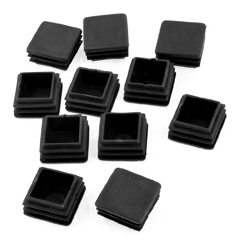 uxcell Plastic Square Blanking End Caps Tubing Tube Inserts 25mmx25mm 10 Pcs