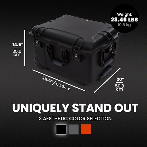 Image of NANUK 960 Hard Case with Cubed Foam - Waterproof Travel Camera Hard Case with Wheels, 25.4 inch x 20 inch x 14.5 inch, Dustproof and Impact-Resistant, Ideal for Heavy Loads - Black