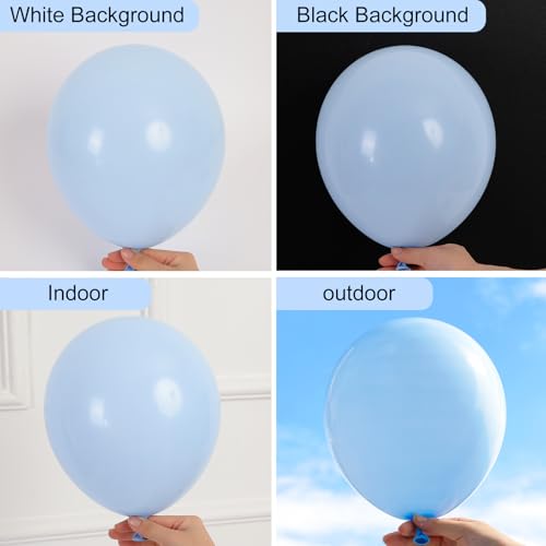 Image of RUBFAC Pink and Blue Balloons 129pcs Different Sizes Pack of 18 12 10 5 Inch, Latex Gender Reveal Balloon Garland Arch Kit for Birthday Party Wedding Anniversary Baby Shower Decoration