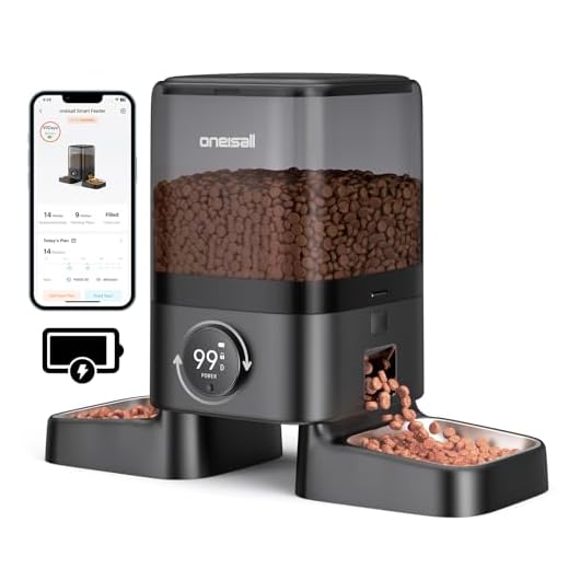 oneisall WiFi Automatic Cat Feeder for Two Cats
