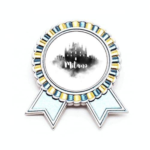 Badge Pin Winner Award Milano Italie broche métal monument historique peinture encre