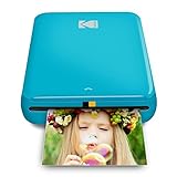 KODAK Step - Impresora fotográfica instantánea con Bluetooth/NFC, tecnología ZINK y aplicación KODAK para iOS y Android, Imprime fotos adhesivas de 2 x 3 ”, azul