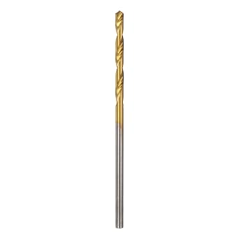 HARFINGTON Brad Point Drill Bit 1.5mm1/16" Dia Straight Round Shank Drill Metric Brad Point Spiral Twist Drill Bits for Carpenter Woodworking Plastic Rubber, Golden