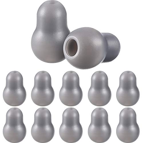 12 Packs Suit for 4 MM Diameter, Silicone Replacement Ear Tips, Earbuds, Snap Tight Soft-Sealing Ear-Tips (Gray)