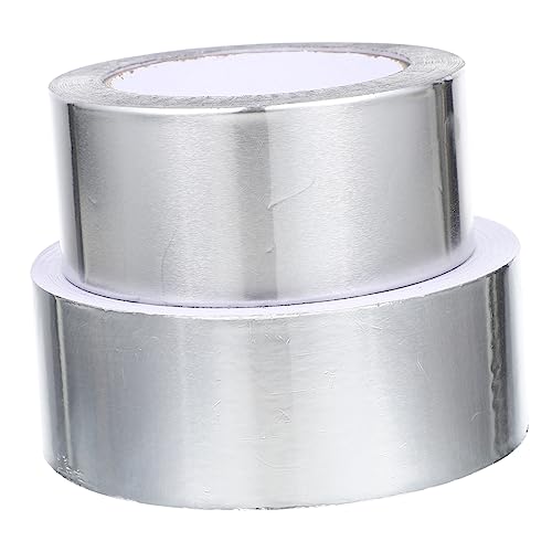 ERINGOGO 2 Rolls Aluminum Foil Tape Set Heat Resistant Waterproof White for Dryer Seam Outdoor Duct Tape