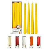 BOLSIUS Yellow Taper Candles - 4 Pack Unscented...