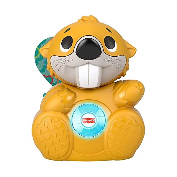 Fisher-Price Linkimals Baby & Toddler Learning Toy Boppin’ Beaver With Interactive Lights & Music For Ages 9+ Months