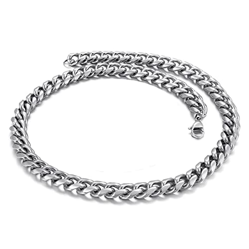 Chaine byzantine acier inoxydable ne rouille pas collier homme 6MM 7MM