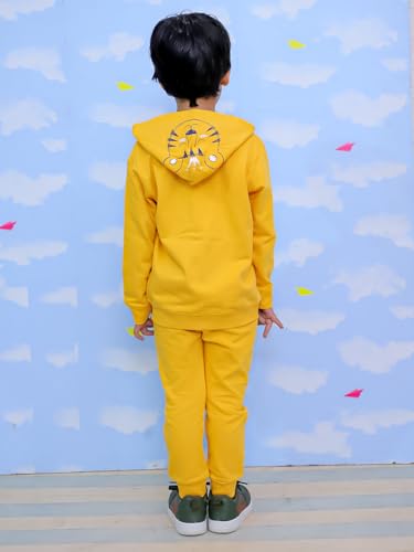 Image of The Mom Store Kids Sweatshirt With Joggers Set| Cotton With French Terry | Cute Prints | Warm | For Boys & Girls | Trendy Winter Sets For Kids | Hoodie And Sweatpant Set