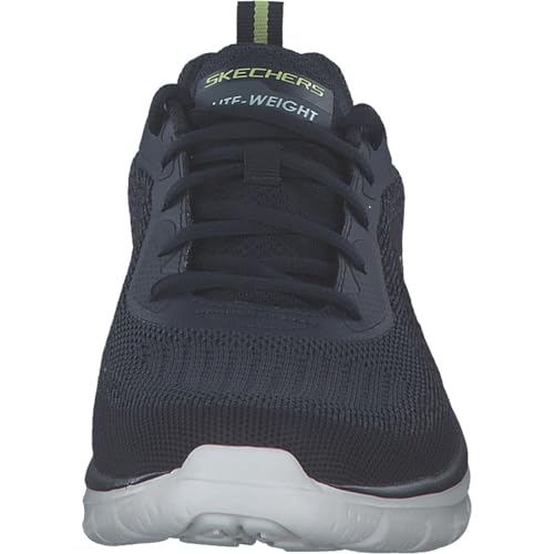 Skechers Uomo Track - Glendor Sneaker In Blu Navy Blue/Lime, Taglia 43, Vegan, Lavabile In Lavatrice - 2