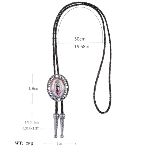 Image of Jeilwiy Bolo Tie for Men Western Cowboy Gothic Bolo Tie Necklace Halloween