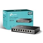 TP-Link TL-SG608E Managed Network Switch, 8-port Ethernet Splitter, Gigabit High-speed, Plug & Play, Network Monitoring Through Web, Desktop/Wall Mount, QoS VLAN IGMP Snooping, Fanless Metal Design