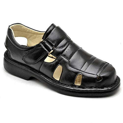 Sandália masculina fechada (39, Café)