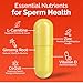 CONCEIVE PLUS Motility Support for Men | Boost Sperm Volume & Count | Spermidine Supplements with Vitamin D, E, Zinc, Antioxidants – Multivitamin Fertility Supplements for Men, 60 Caps