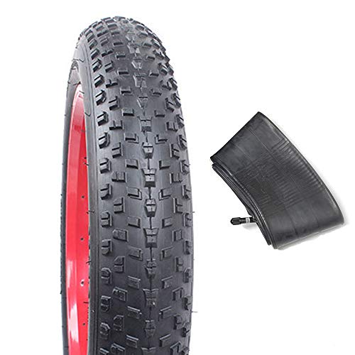 26×4.0 Fat Bike Tires Folding Bead Electric Bicycle Mountain Wire Tire Accessory (1 Tire +1 Tube) #TOP28