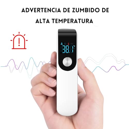 Termómetro Digital No Touch Infrared para Frente con Pantalla LCD y Alarma de Fiebre, ℃/℉, Lectura Instantánea de Temperatura (Blanco) - imagen 5