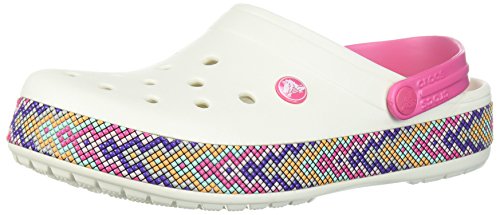 Sandália, Crocs, Crocband Gallery, Oyster, 38, Adulto Unissex