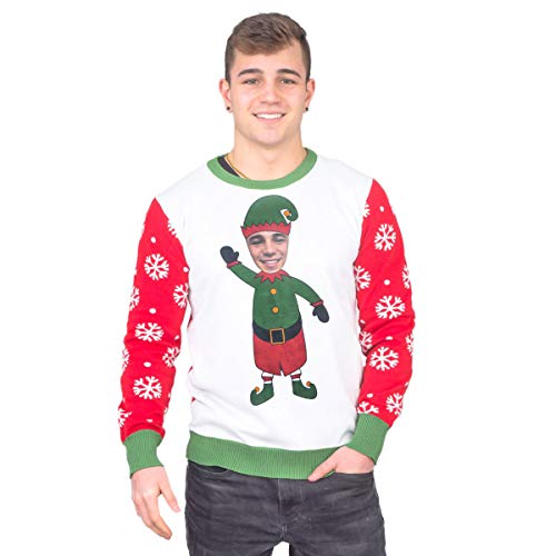Custom Ugly Christmas Sweater Elf Yourself Upload Your Photo Sweater2