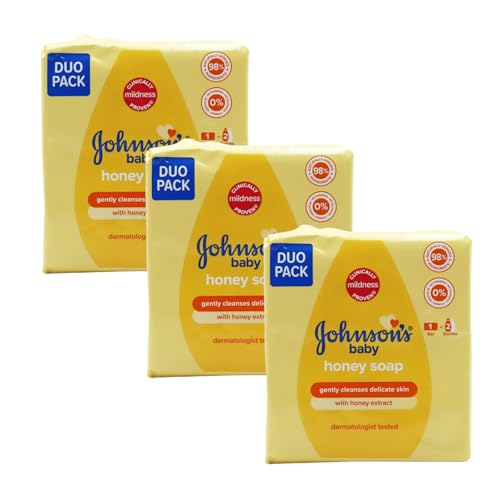 Image of Johnson's Baby Soap Bars, 6 Pack (3 x Twin Packs), 90g Each - Total 6 Bars, Mild & Gentle Formula for Delicate Skin