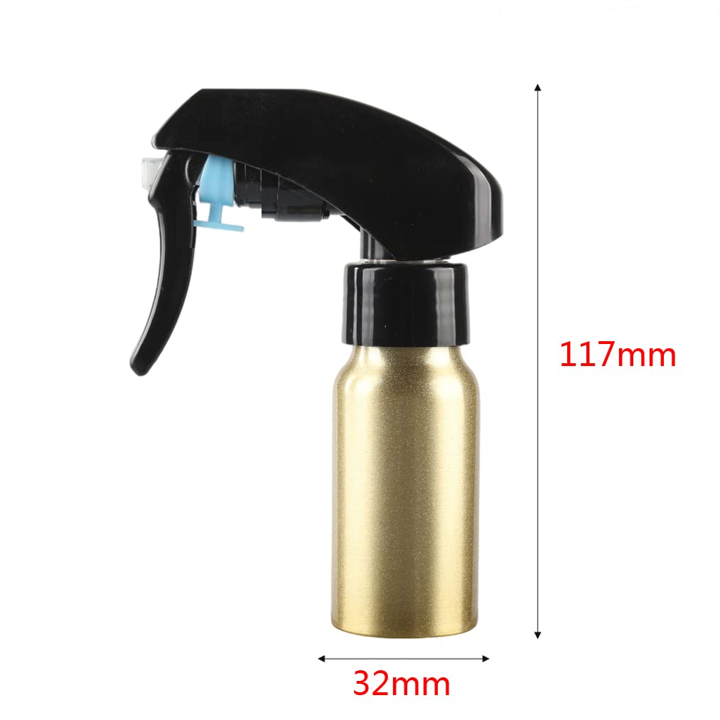 12 Pezzi 30 ml Bottiglie Spray Oro Vuote in Alluminio con Pompa Nera Fine Nebbia Flacone Spray per Giardinaggio, Piante, Fiori, Parrucchiere, Cosmetico, Viaggiare