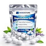 BOBOSTORE 3 Pack Naphthalene Balls, Long Lasting Freshness, Protects Clothes, Moisture & Insect Protection, 50g