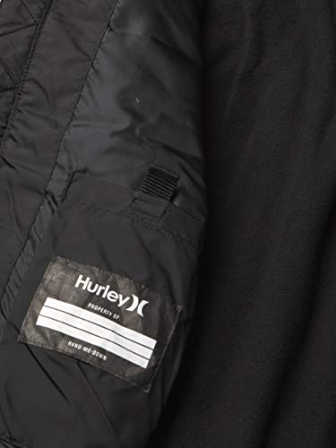 Hurley Boys' Puffer Jacket, Black, M #TOP5