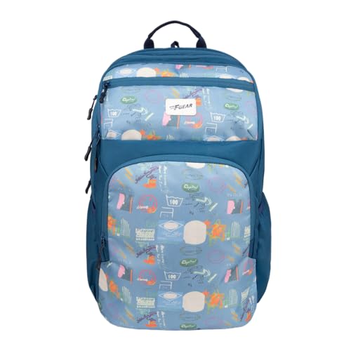 Image of F Gear Akira Black 26L Backpack, 3 Spacious Compartments, 3 Pockets and 1 Hidden Pocket|Anti theft Backpack|Airflow Padded Back Panel|Lightweight & Durable|Ideal for Office, Daily Use & Travel