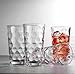 Home Essentials & Beyond Drinking Glasses Set of 4 Highball Glass Cups Bar Glasses, Uses for Juice, Water, Cocktails, Beverages, and Iced Tea. Dishwasher Safe