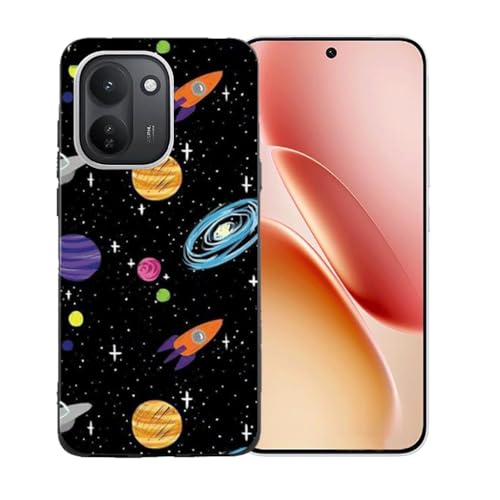 LCEHTOGYE �K�p Vivo iQOO Z11�p�P�[�X�A�K�p Vivo iQOO Z11 (6,83")�ƌ݊����̂��钴���^�u���b�N�\�t�gTPU�V���R���Q���P�[�X�ی�J�o�[ - BST1