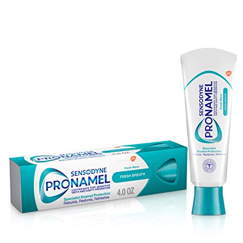 Sensodyne Pronamel Fresh Breath Enamel Toothpaste for Sensitive Teeth and Cavity Protection, Fresh Wave - 4 oz