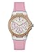 GUESS Women's Stainless Steel Japanese Quartz Watch with Silicone Strap, Pink, 22 (Model: U1094L4)