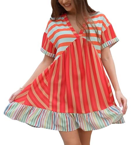 ETCYY NEW Summer Dresses for Women Oversized Short Sundresses Boho Beach Cover Up Dress