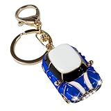 Rebvugr Car Key Chain, Car Model Keychain, 3D Auto Model Key Ring with Rhinestone, Mini Cooper Auto Keyring for Men and Women (Dark Blue)