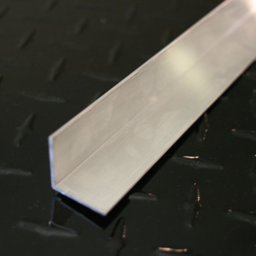 Image of M-D Building Products 58255 1 in. x 1 in. x 1 /16 in. x 72 in. Mill Aluminum Angle Shape