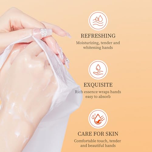 4 Paar Feuchtigkeitsspendende FußMaske Socken & 4 Paar Handmaske für Sehr Trockene Hände, Fussmaske Hornhautentfernung Socken - Peeling-Handmaske für Frauen und Männer