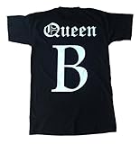 Weitere Artikel erhältlich. T-Shirt, Design: Queen B, inspiriert von Beyoncé und Jay-Z, Unisex Gr. One size, schwarz