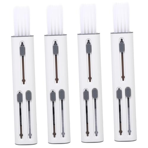 4sets Spazzola Multifunzionale Per Pulizia Cuffie e Tastiera Kit Elettronico Per Rimuovere Polvere e Sporco Da Auricolari Smartphone e Computer Design Pratico e Duraturo