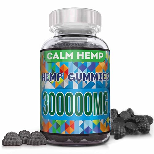 Organic Hemp Gummies Nerve Support Supplement Neuropathy Pains, Natural Pure Hemp Oil Extract - L-Theanine Vitamin B2 Extra Strength High Potency Supplement Edible Vegan Gummy