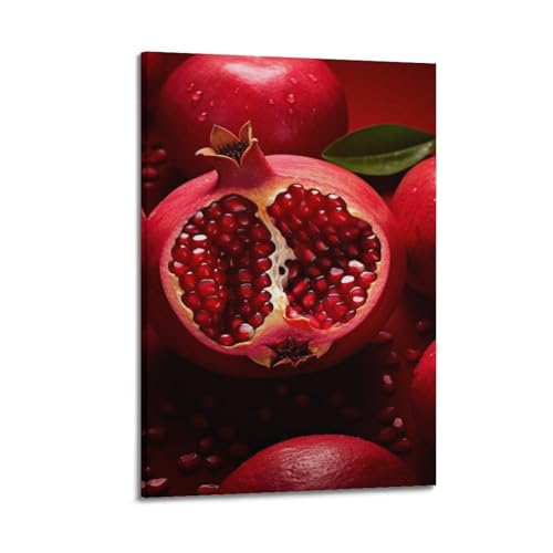 Poster fruits grenade rouge tableau sur toile encadré 30x45