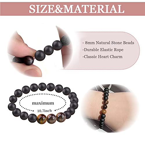Nilesr Inspirational Gifts For Women, Get Well Soon Gifts, 8Mm Natural Stone Bracelets Crystal Stone Gifts For Women,Sister Girlfriend, Best Friend (L) #TOP5