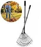 CyDuan Leaf Grabber Rake, Long Handle Leaf Picker Upper for Yard Debris