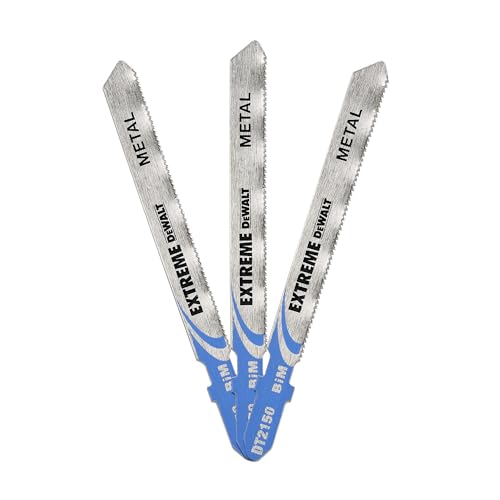 DeWalt DT2150-QZ - Hojas de sierra de calar Extreme de acero al cobalto 86,5 mm, metal fino 3 mm, paso 1 mm